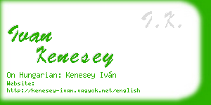 ivan kenesey business card